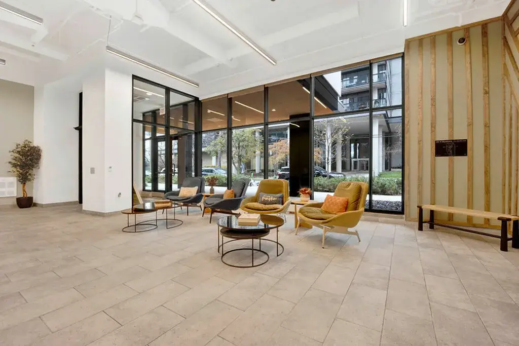 Lobby at Post Chicago Apartments - Co-living apartments in Chicago