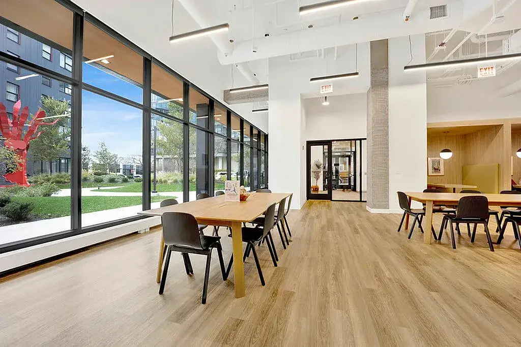 Modern office interior at Post Chicago - Lincoln Park furnished apartments