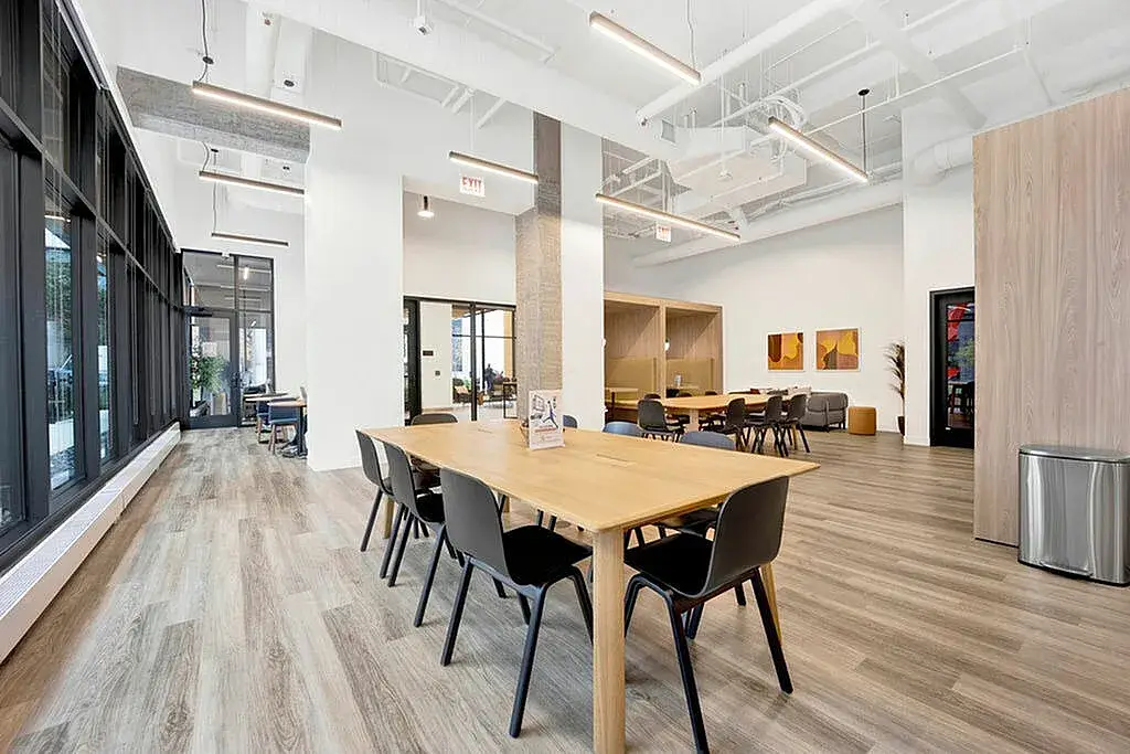 Work space at Post Chicago Apartments, Lincoln Park furnished apartments.